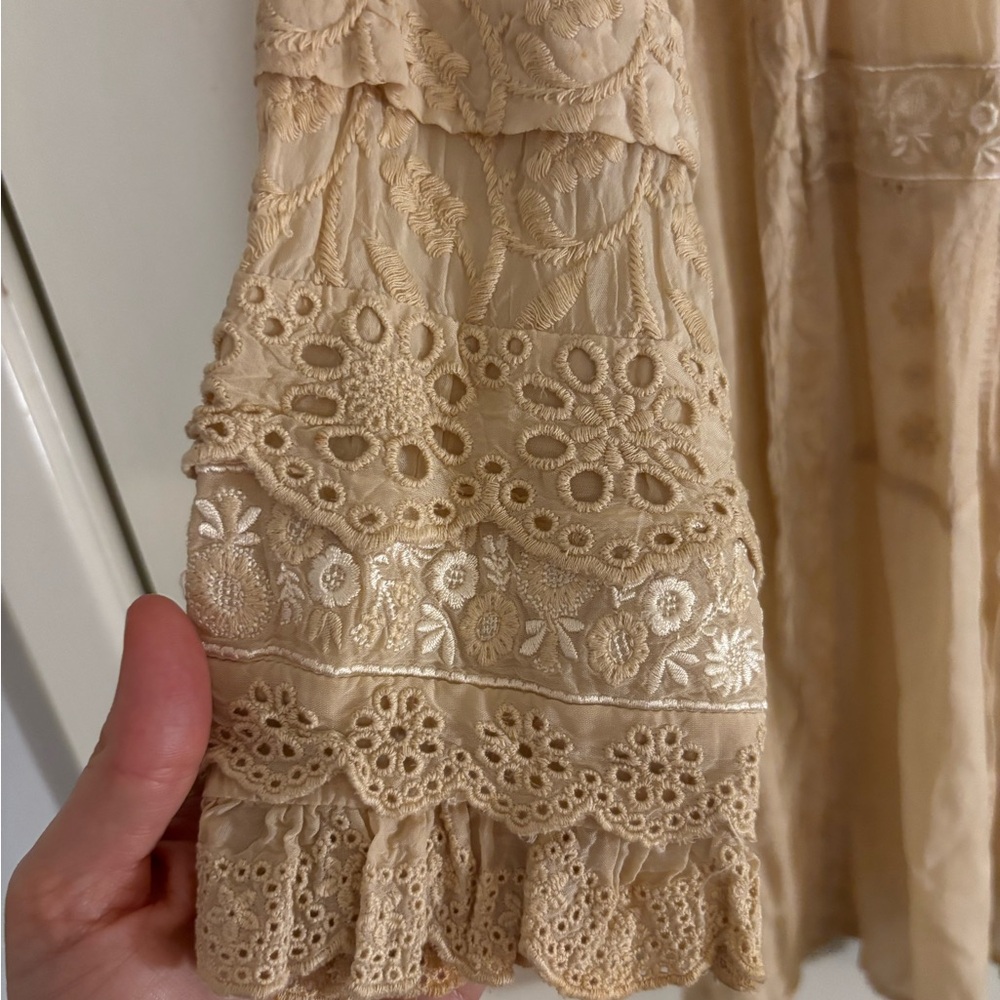 Johnny Was Cream Textured Button-Up - Picture 3 of 6